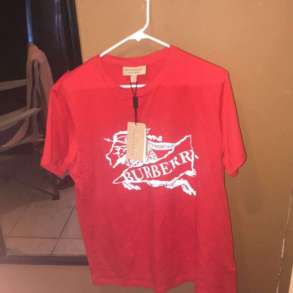 Red Burberry Shirt